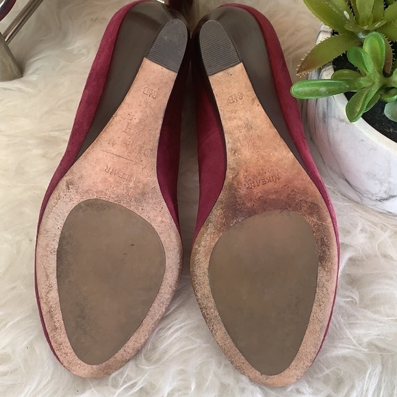 Cole Haan Women’s Marit Wedge pink/purple suede wedge pumps size 8.5 - Picture 8 of 12